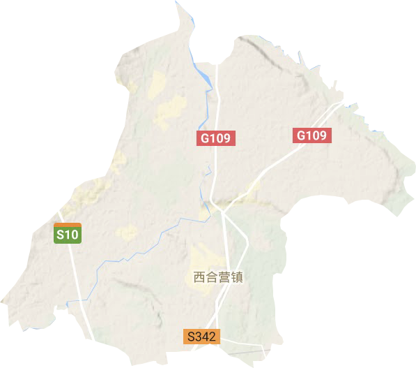 西合营镇地形地图