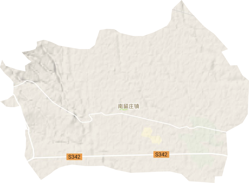 南留庄镇地形地图