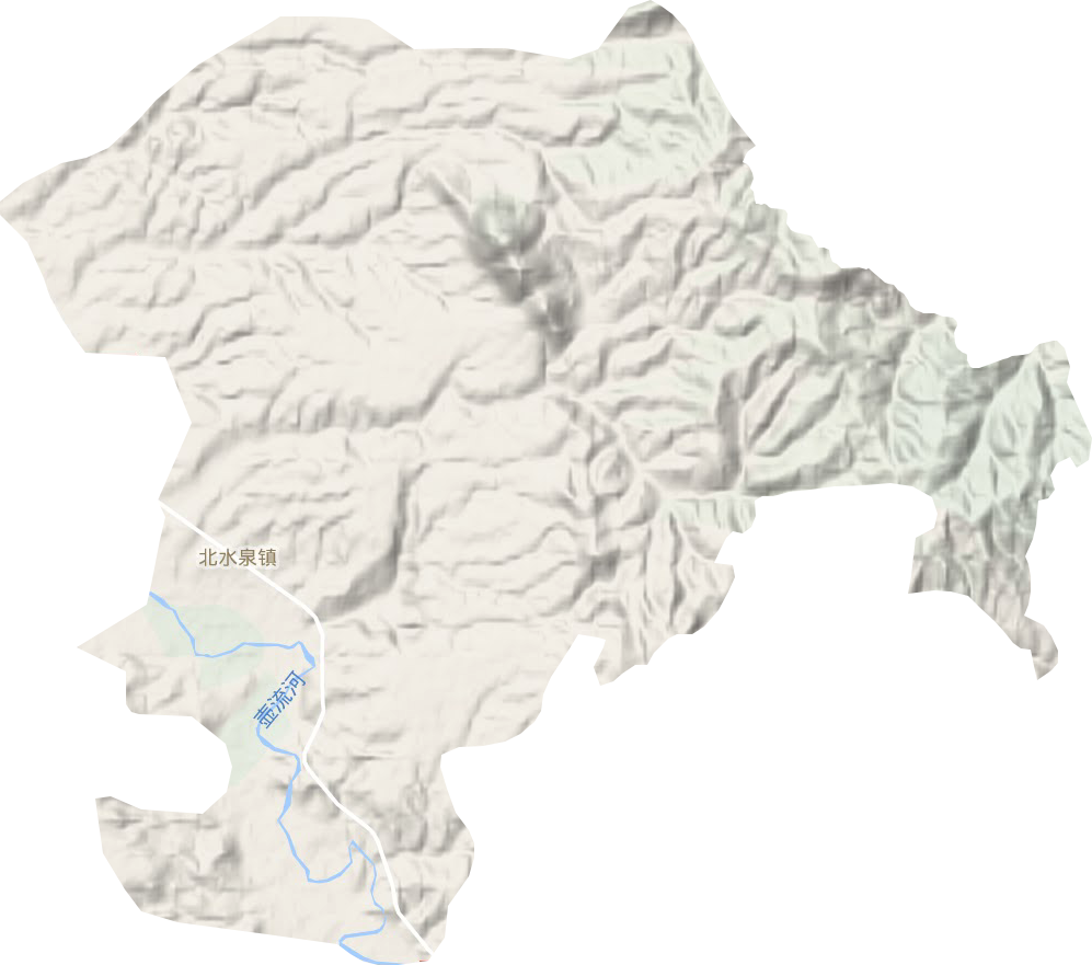 北水泉镇地形地图