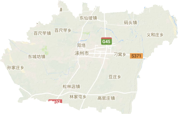 涿州市地形地图
