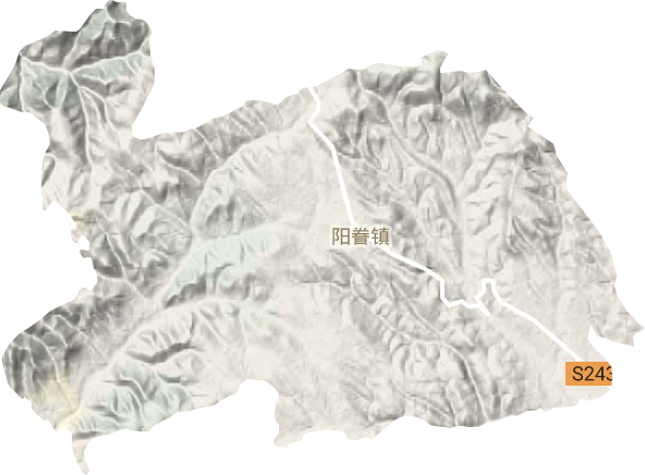 阳眷镇地形地图
