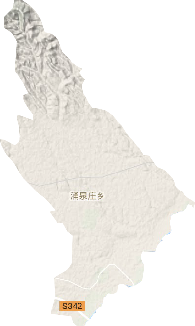 涌泉庄乡地形地图