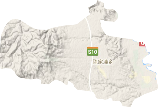 陈家洼乡地形地图