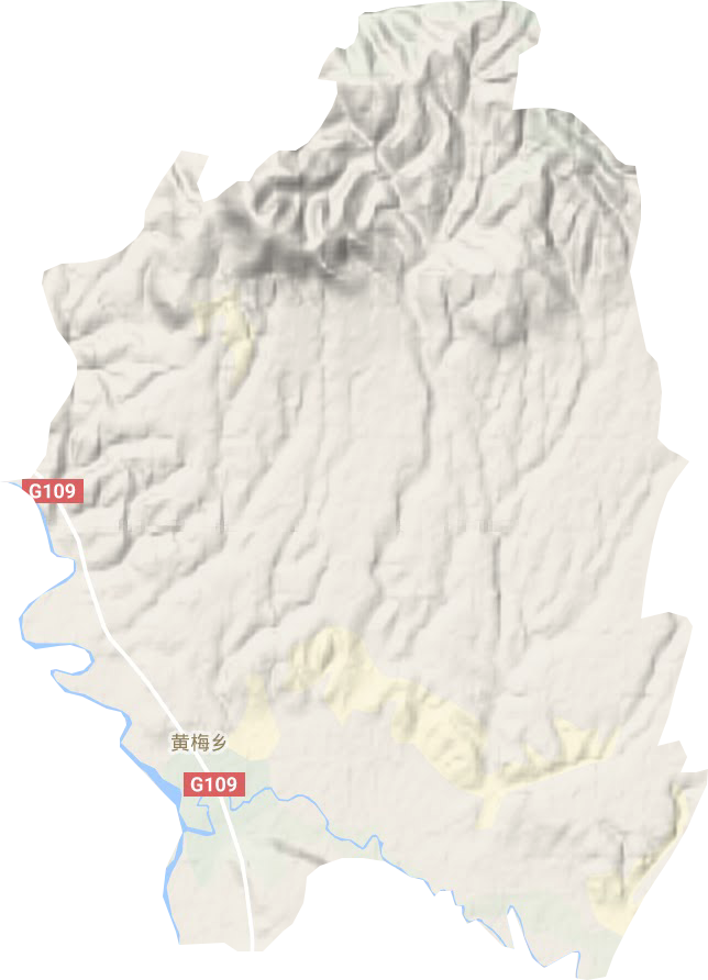 黄梅乡地形地图
