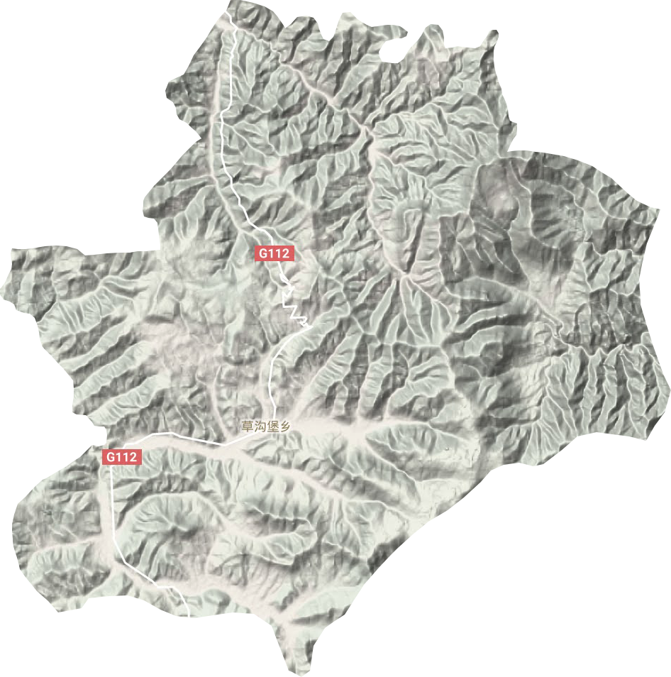 草沟堡乡地形地图