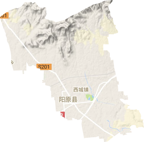 西城镇地形地图
