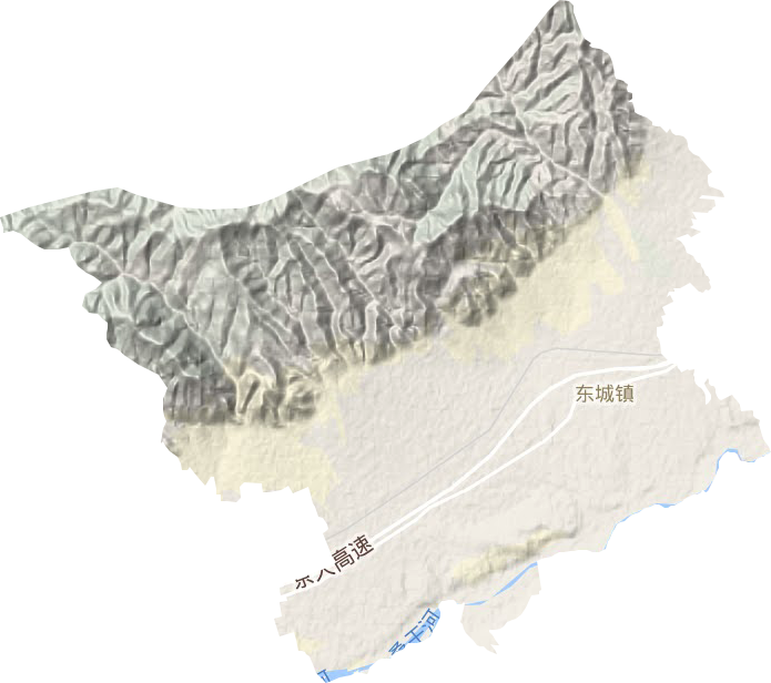 东城镇地形地图