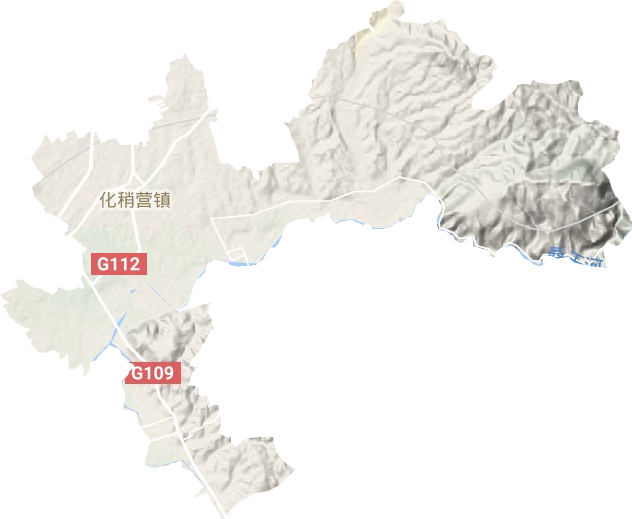 化稍营镇地形地图