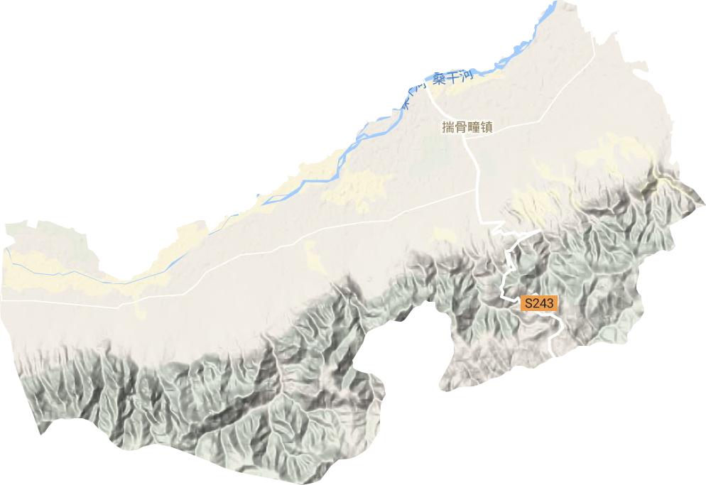 揣骨疃镇地形地图
