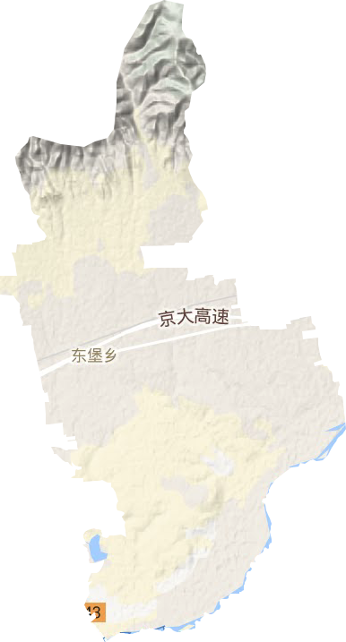 东坊城堡乡地形地图