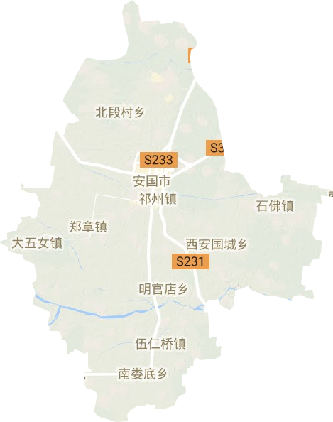 安国市地形地图