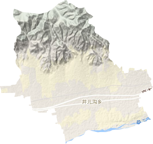 井儿沟乡地形地图