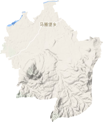 马圈堡乡地形地图