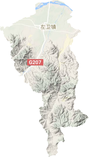 左卫镇地形地图