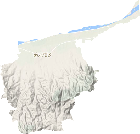 第六屯乡地形地图