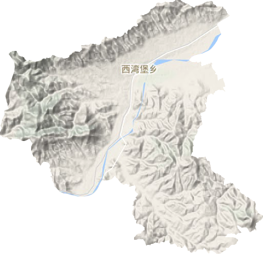 西湾堡乡地形地图