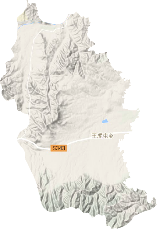王虎屯乡地形地图
