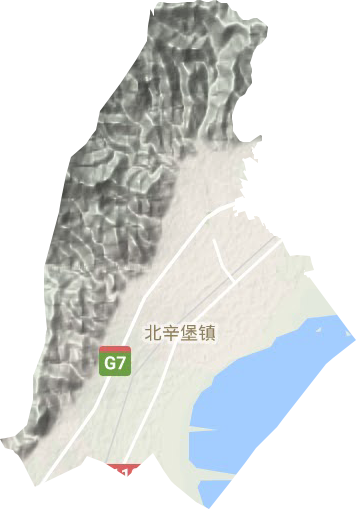 北辛堡镇地形地图