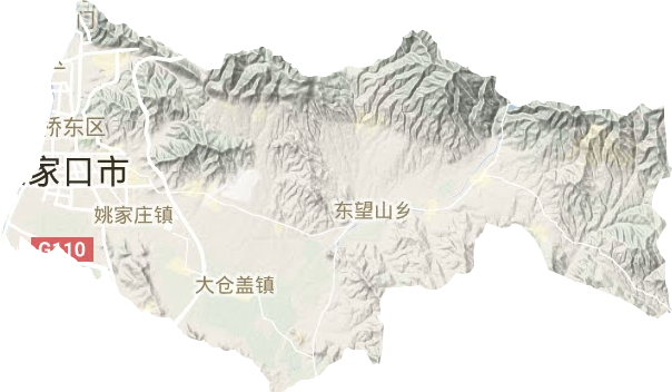 桥东区地形地图