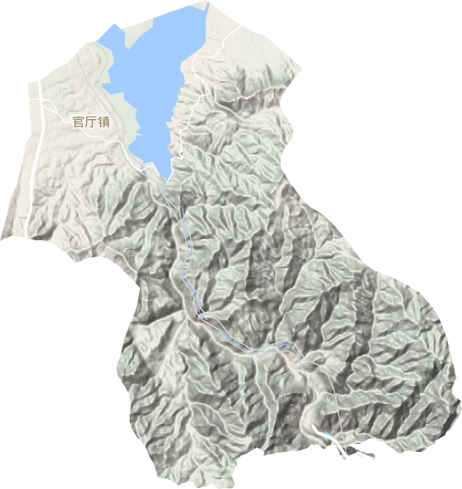 官厅镇地形地图