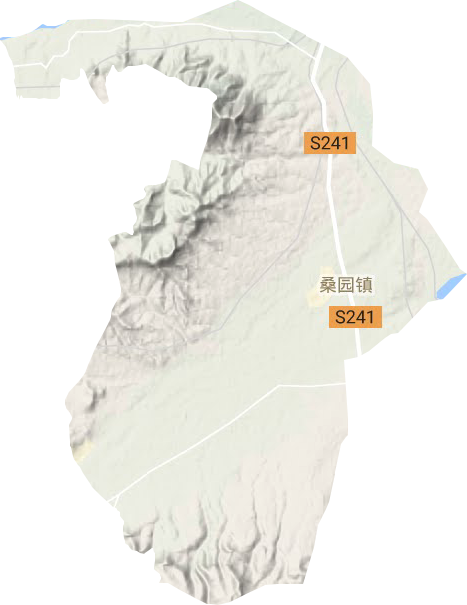 桑园镇地形地图