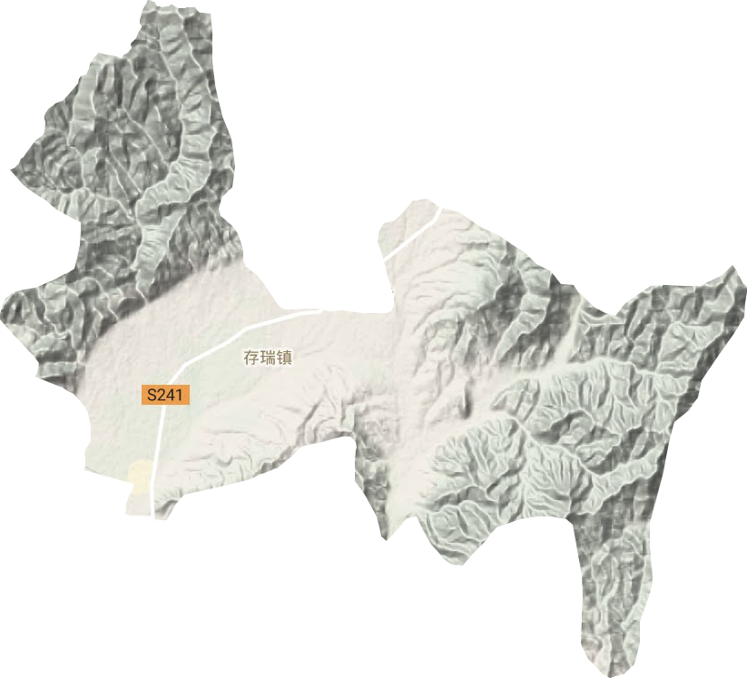 存瑞镇地形地图