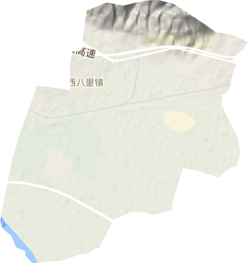 西八里镇地形地图