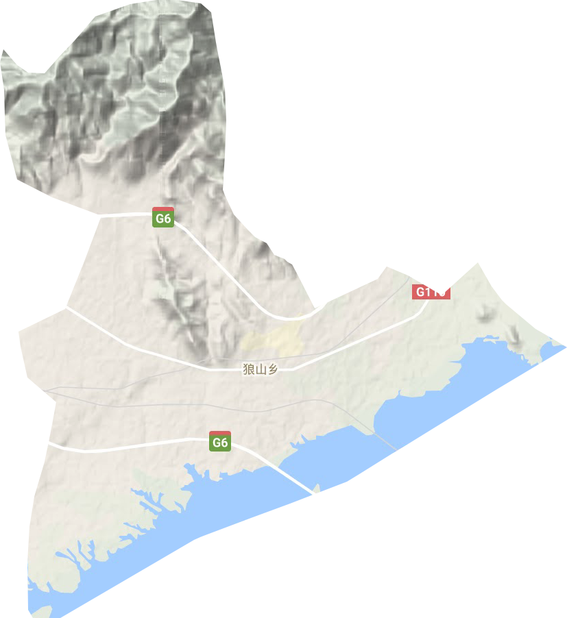狼山乡地形地图