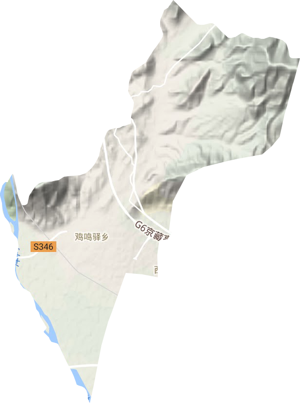 鸡鸣驿乡地形地图
