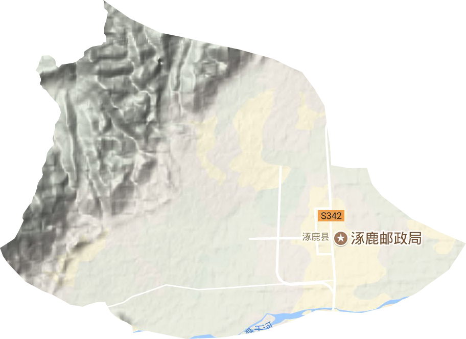 涿鹿镇地形地图