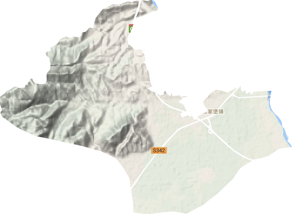 张家堡镇地形地图