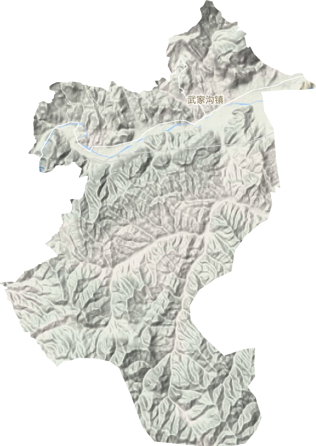 武家沟镇地形地图