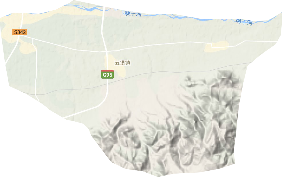 五堡镇地形地图