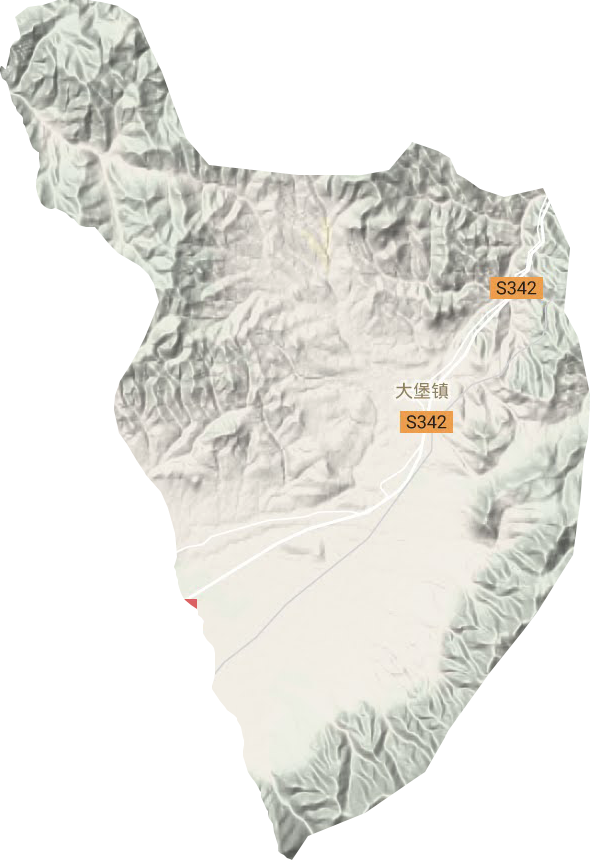 大堡镇地形地图