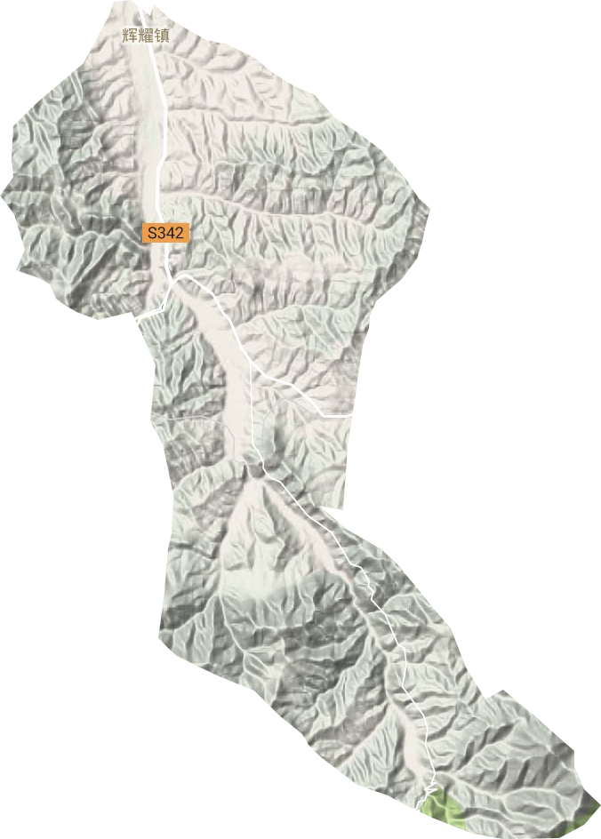 辉耀镇地形地图