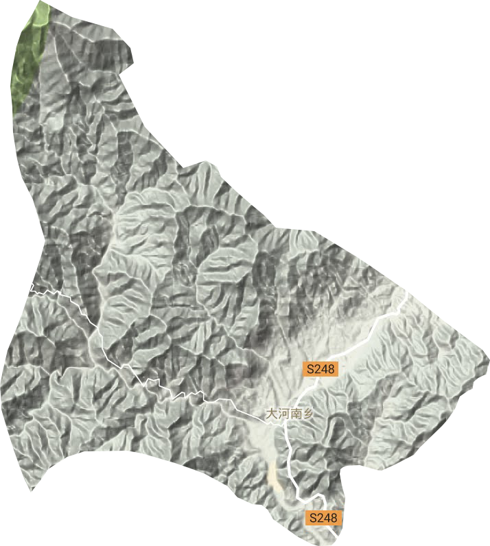 大河南镇地形地图