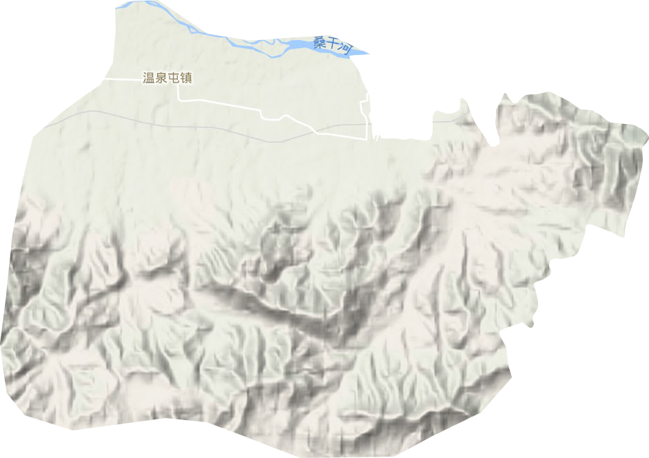 温泉屯镇地形地图