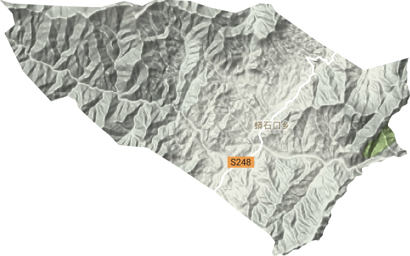 蟒石口镇地形地图