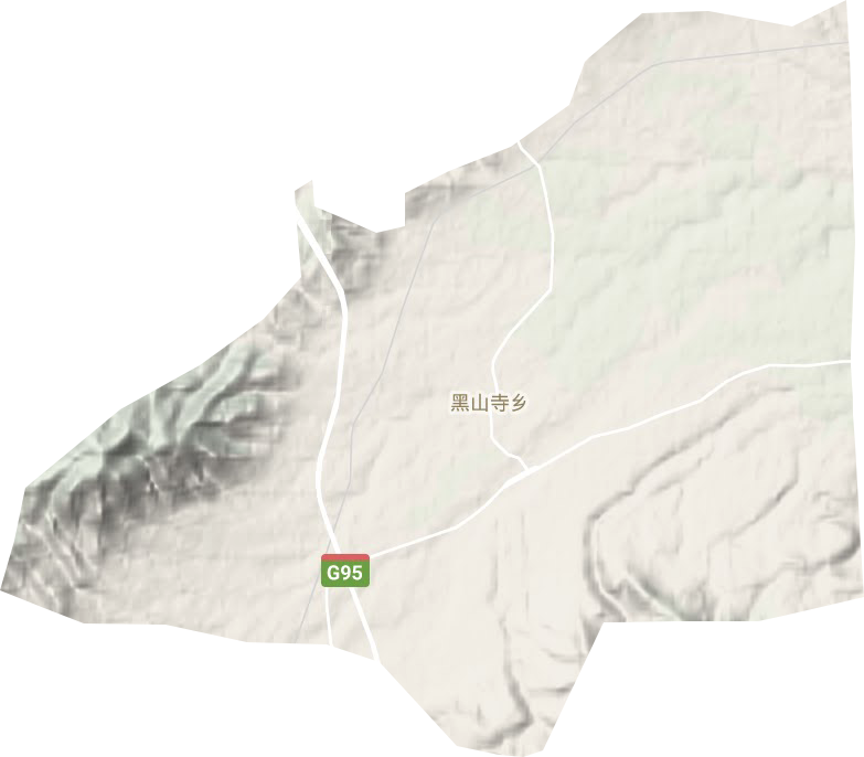 黑山寺乡地形地图
