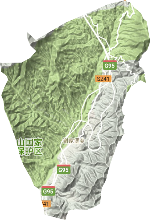 谢家堡乡地形地图