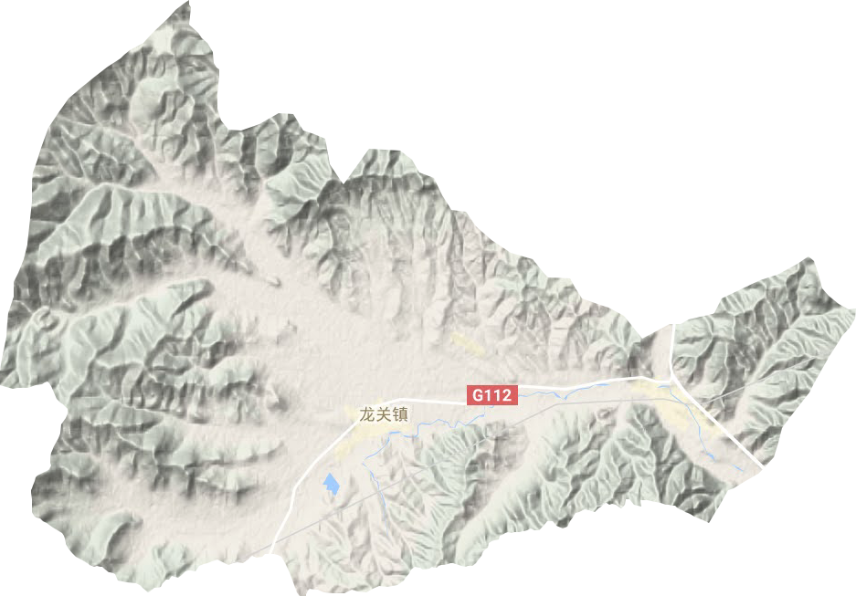 龙关镇地形地图