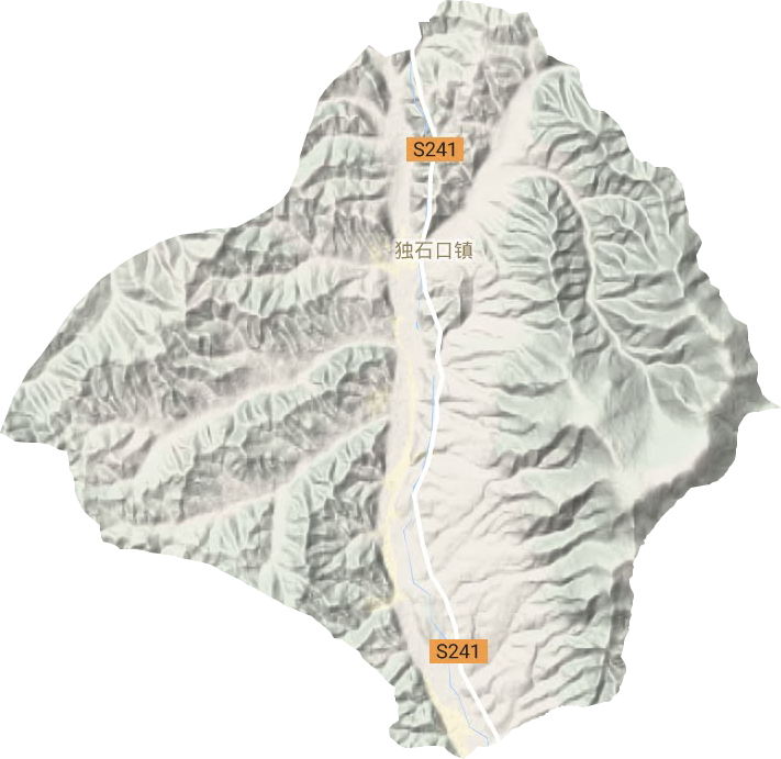 独石口镇地形地图