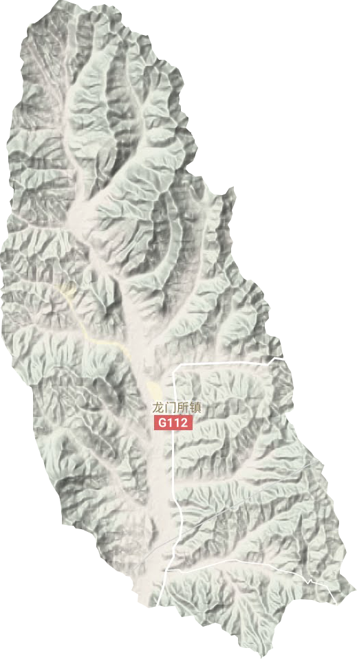 龙门所镇地形地图