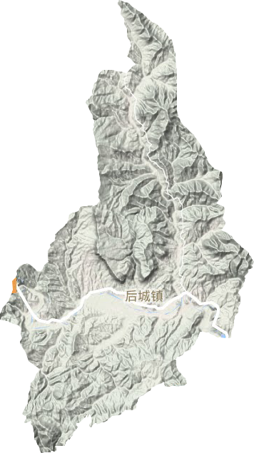 后城镇地形地图