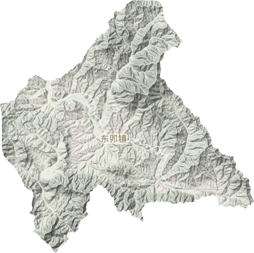 东卯镇地形地图