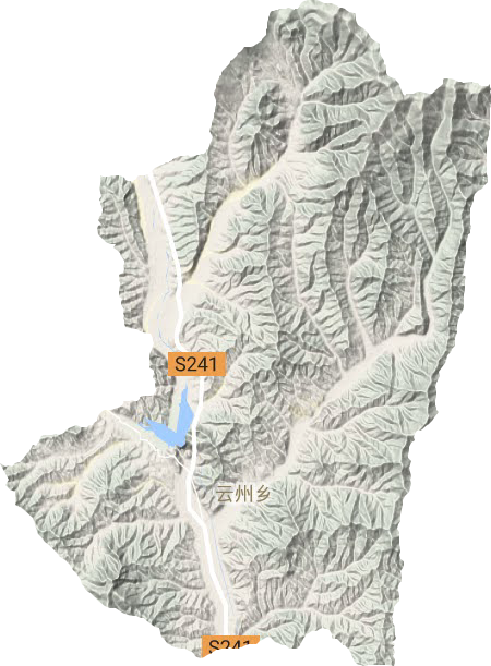 云州乡地形地图