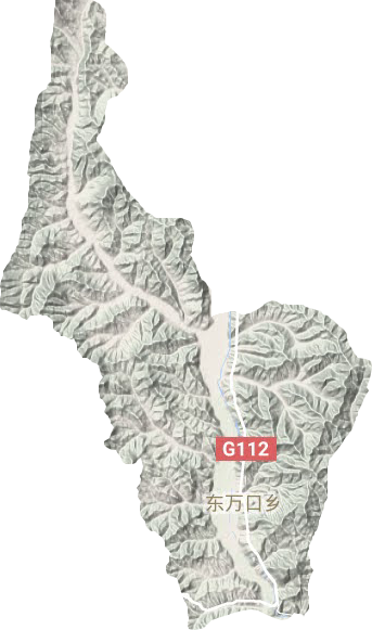 东万口乡地形地图