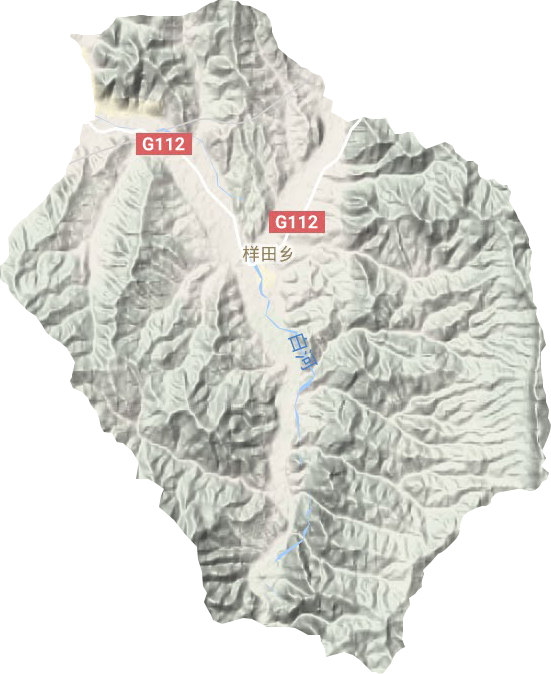 样田乡地形地图