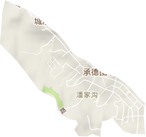 潘家沟街道地形地图