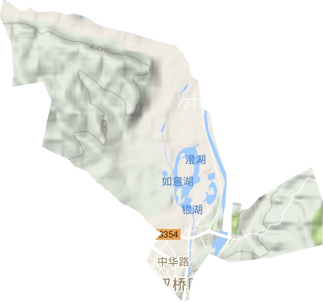 中华路街道地形地图